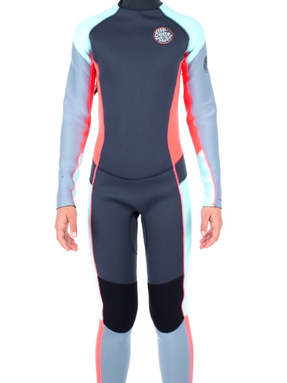RIP CURL Junior Dawn Patrol 3/2mm Back Zip Wetsuit GREY / PINK